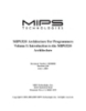 MIPS32® Architecture For Programmers Volume I: Introduction to the MIPS32® Architecture