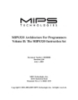 MIPS32® Architecture For Programmers Volume II: The MIPS32® Instruction Set
