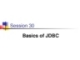 Basics of JDBC
