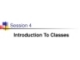 Introduction To Classes