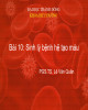 Bài giảng Sinh lý bệnh: Bài 10 - PGS.TS. Lê Văn Quân