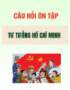 Câu hỏi ôn tập học phần Tư tưởng Hồ Chí Minh