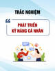 Trắc nghiệm Phát triển kỹ năng cá nhân