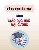 Đề cương ôn tập Giáo dục học đại cương