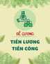 Đề cương Tiền lương tiền công