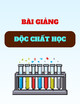 Bài giảng Độc chất học