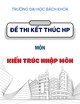 Bộ 2 đề thi kết thúc học phần Kiến trúc nhập môn