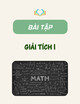 Bài tập Giải tích 1 năm 2024-2025