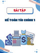 Bài tập Kế toán tài chính 1 - Trần Thị Thu Hà