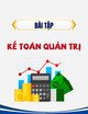 Bài tập môn Kế toán quản trị