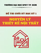 Đề thi cuối kỳ học kỳ I năm học 2020-2021 môn Nguyên lý thiết kế nội thất