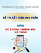 Đề thi kết thúc học phần Hệ thống thông tin kế toán - Trường Đại học Công nghiệp Hà Nội