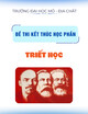 Đề thi kết thúc học phần Triết học