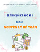 Đề thi cuối học kì 2 môn Nguyên lý kế toán năm 2022-2023