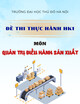 Đề thi học kì 7 kết thúc học phần Quản trị điều hành sản xuất năm 2023-2024 (Hình thức thi: Dự án nhóm)