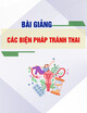Bài giảng Các biện pháp tránh thai - ThS.BSCKII. Hoàng Thị Liên Châu
