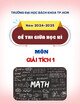 Đề thi giữa học kì môn Giải tích 1 năm 2024-2025 (Mã đề 2435)