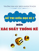 Đề thi giữa học kì 3 môn Xác suất thống kê năm 2024-2025