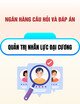Ngân hàng câu hỏi và đáp án học phần Quản trị nhân lực đại cương