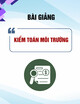 Bài giảng Kiểm toán môi trường