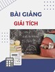 Bài giảng Giải tích - Chương 1: Ứng dụng phép tính vi phân trong hình học